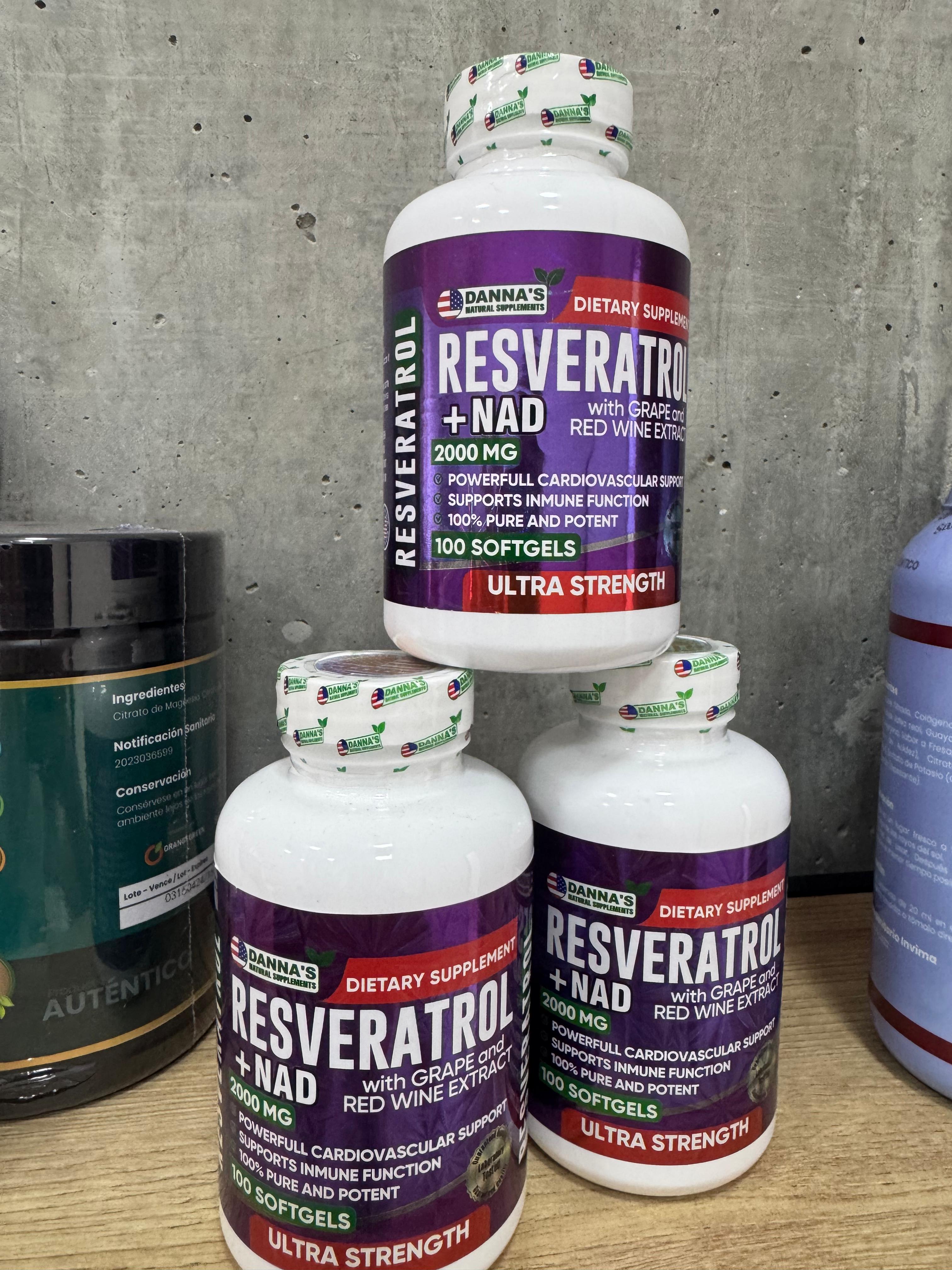 Resveratrol NAD capsulas x100 x3unds